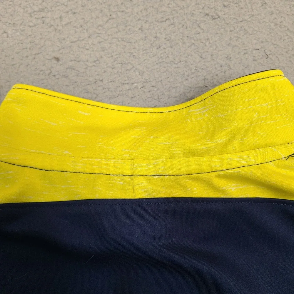 Michigan Wolverines Adidas‎ Pullover Sweatshirt Mens XL Blue 1/4 Zip Climalite